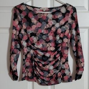 Moa Moa Women's Black Ruched Top Size Medium